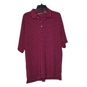 Daniel Cremieux Golf Polo Shirt Men Large Stretch Classic Red Stripe Shortsleeve